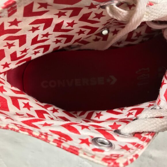 Converse Chuck Taylor‎ "Converse" Printed in Red High Tops mens 8 - Picture 5 of 7